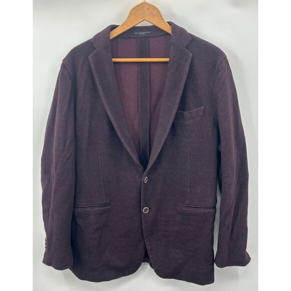 John Varvatos Other - John Varvatos Mens Varick Cotton Blend Knit Sport Coat 44R Purple Blazer Jacket